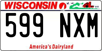 WI license plate 599NXM
