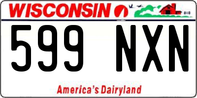 WI license plate 599NXN