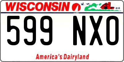 WI license plate 599NXO