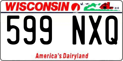WI license plate 599NXQ