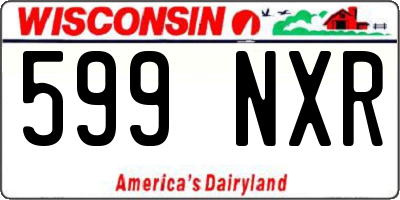WI license plate 599NXR