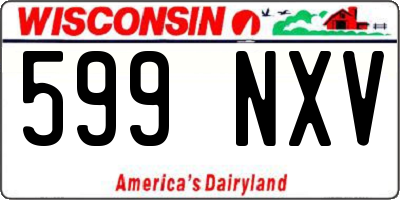 WI license plate 599NXV