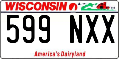 WI license plate 599NXX