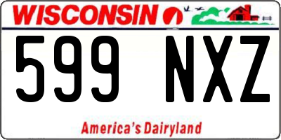 WI license plate 599NXZ
