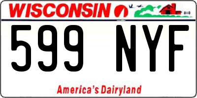 WI license plate 599NYF