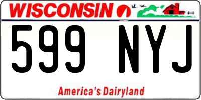 WI license plate 599NYJ