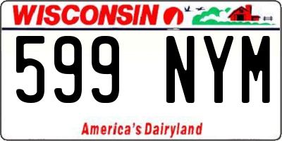 WI license plate 599NYM