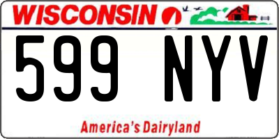 WI license plate 599NYV
