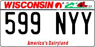 WI license plate 599NYY