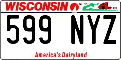 WI license plate 599NYZ
