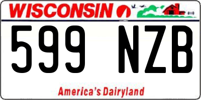 WI license plate 599NZB