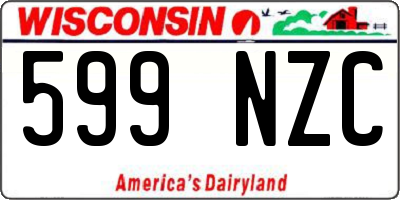 WI license plate 599NZC