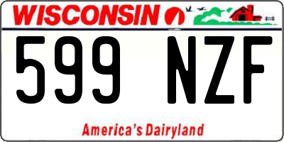 WI license plate 599NZF