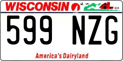 WI license plate 599NZG
