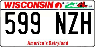 WI license plate 599NZH