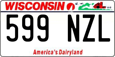 WI license plate 599NZL