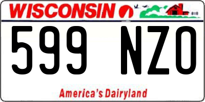 WI license plate 599NZO