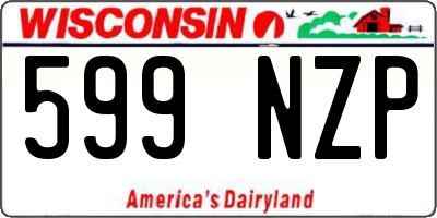 WI license plate 599NZP