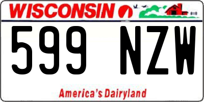 WI license plate 599NZW