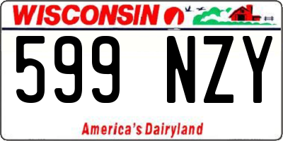 WI license plate 599NZY