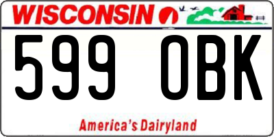 WI license plate 599OBK
