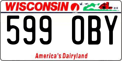 WI license plate 599OBY