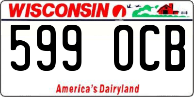 WI license plate 599OCB