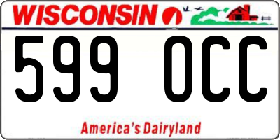 WI license plate 599OCC