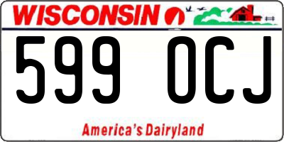 WI license plate 599OCJ