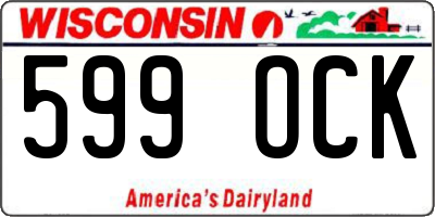 WI license plate 599OCK