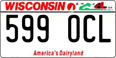 WI license plate 599OCL