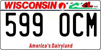 WI license plate 599OCM