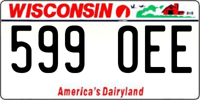 WI license plate 599OEE