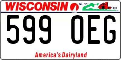 WI license plate 599OEG