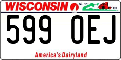 WI license plate 599OEJ