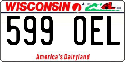 WI license plate 599OEL