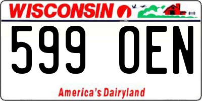 WI license plate 599OEN