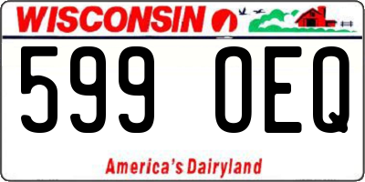 WI license plate 599OEQ