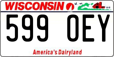 WI license plate 599OEY