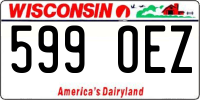 WI license plate 599OEZ