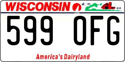 WI license plate 599OFG