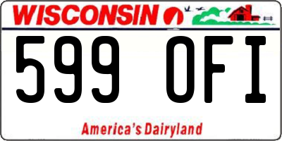 WI license plate 599OFI