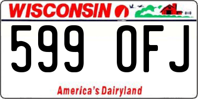 WI license plate 599OFJ