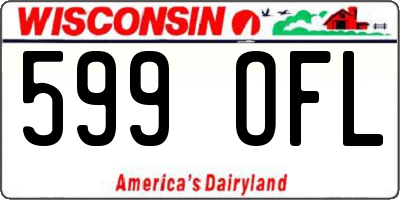 WI license plate 599OFL