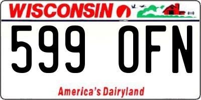 WI license plate 599OFN