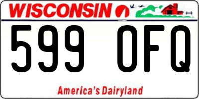 WI license plate 599OFQ
