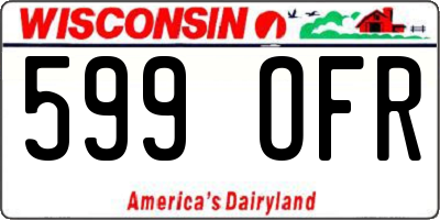 WI license plate 599OFR