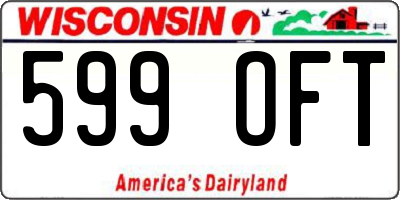 WI license plate 599OFT