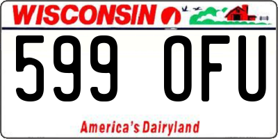 WI license plate 599OFU
