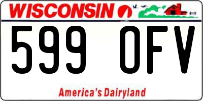 WI license plate 599OFV